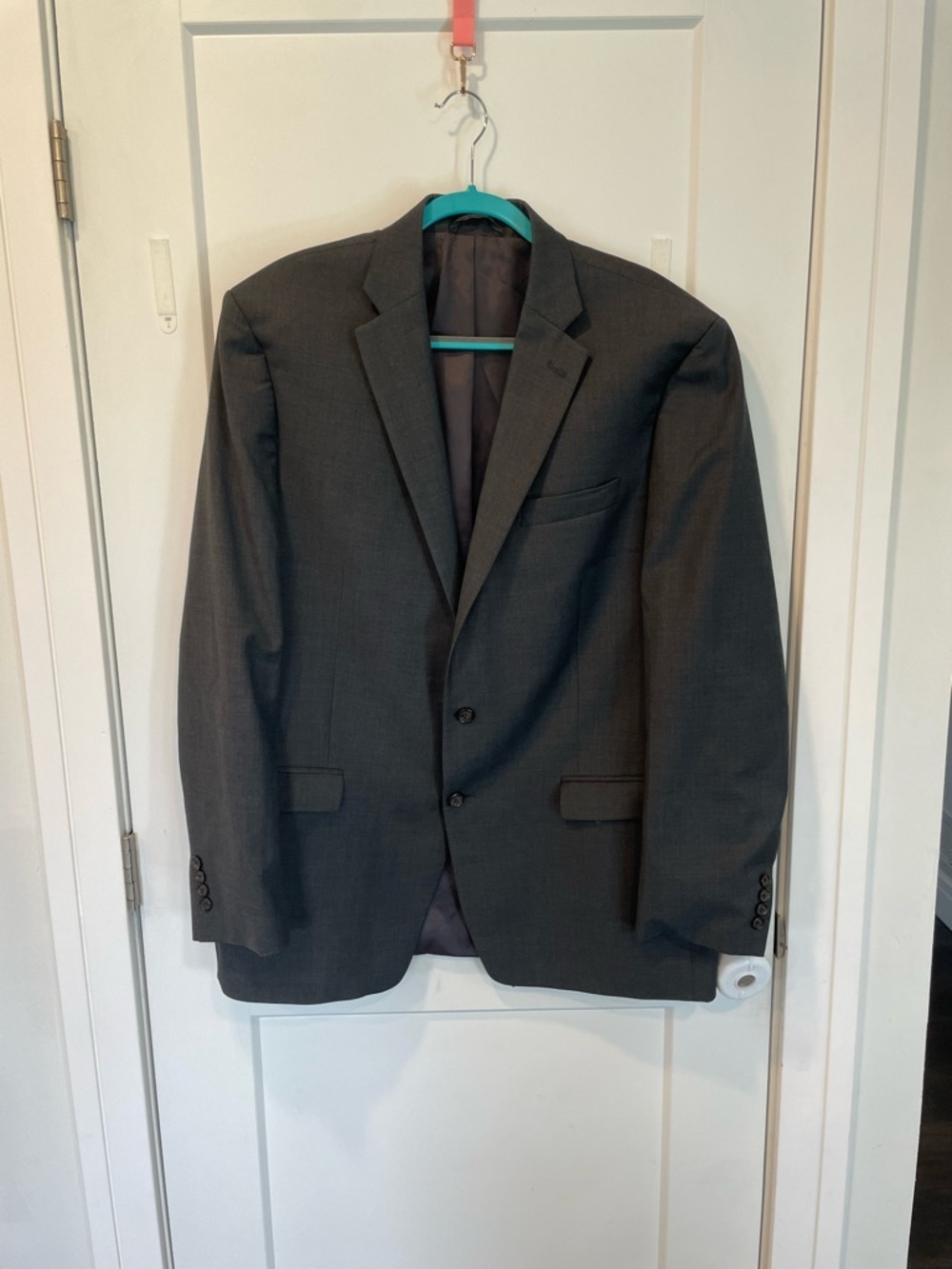 Lauren Ralph Lauren Men's Charcoal 100% Wool Suit Jacket Blazer Size 48L